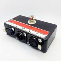XLR AB Switch with  Phantom Powered LEDS 2F1M- Popless